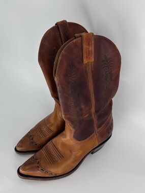 Women’s Boulet Brown Leather Western Boot | 8.5